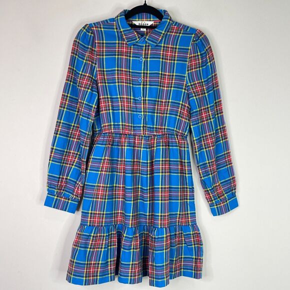 Mini Boden Other - Mini Boden Check Plaid Cotton Shirt Dress Children's Girl's Youth Size 11-12 Y
